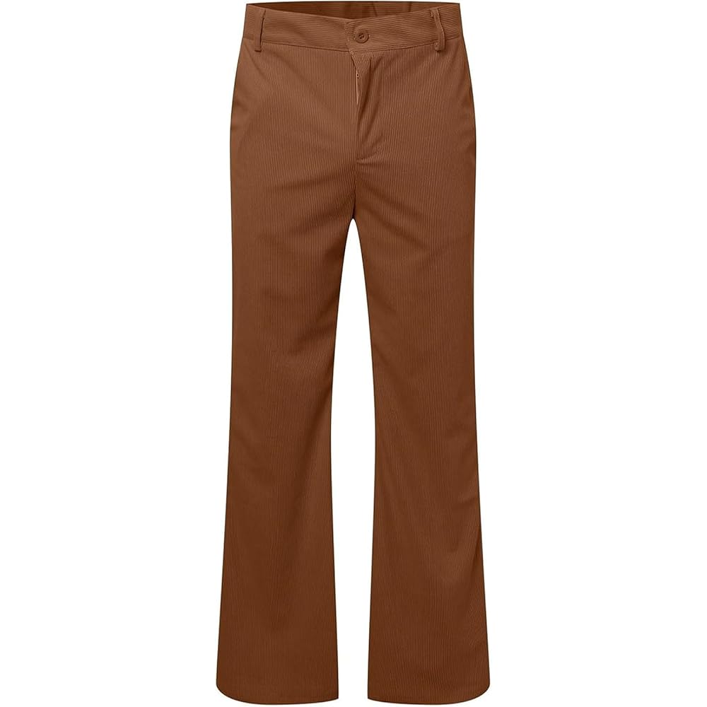 Amazon.com: Corduroy Pants Men Straight Leg Pleated Dress